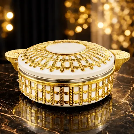 [2312028] LUXURY HOT POT WHITE/GOLD 2.5L