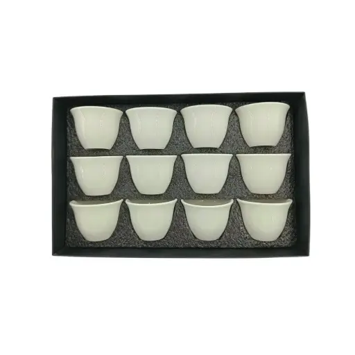 [6988250123011] COFFE CUP 12PCS/SET WHITE (HY25-0123-1)
