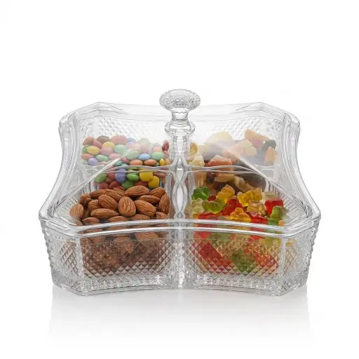 [6953796366291] DELUXE CANDY BOX LARGE WITH 4 BOWL (6629V)