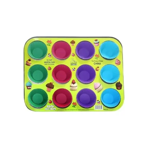 [6916563111951] NON-STICK MUFFIN TRAY 12 CUP (HY25-1119-16530-5)