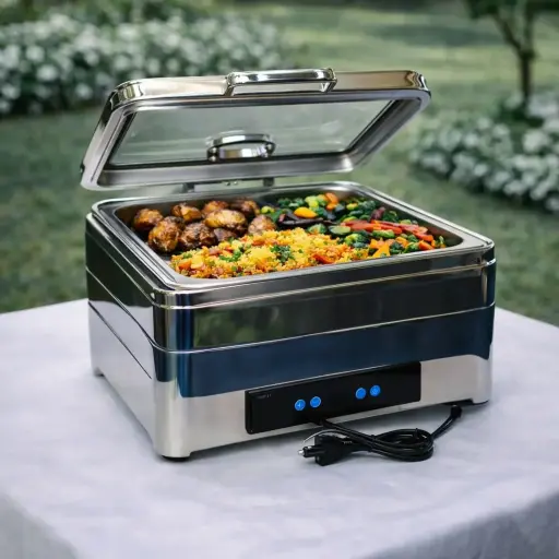 [251118-11-4] BUFFET STOVE SIZE:1*1 RECTANGLE SILVER (251118-11-4.)