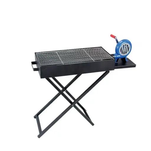 [6900000080214] BBQ FOLDABLE CHARCOAL GRILL WITH BLOWER 30*80CM (HY25-0111-2