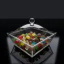 علبة أكريليك مربعة