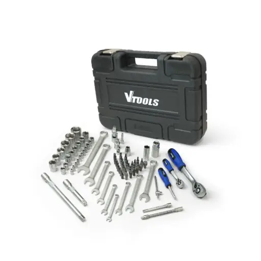 [VT5104] 82 PCS 1/4 & 1/2 DRIVE SOCKET SET VT5104