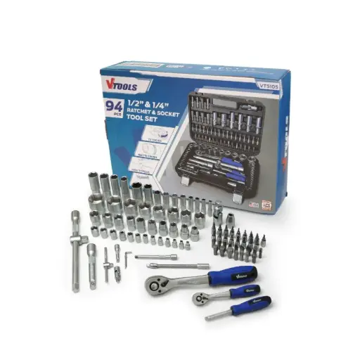 [VT5105] 94 PCS 1/4"&1/2"DRIVE SOCKET SET VT5105