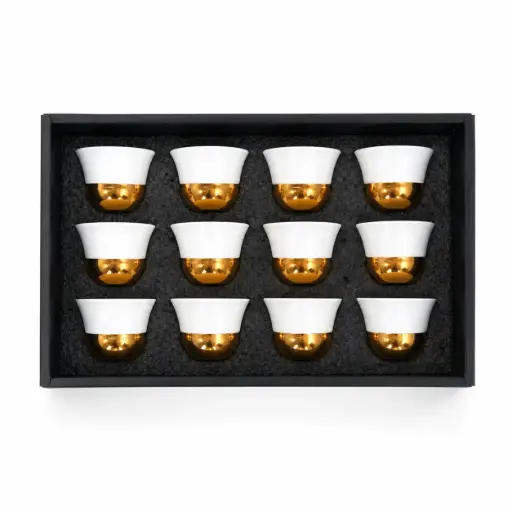[6970016067011] 12 PCS CERAMIC COFFEE CUP SET IN:16067-1