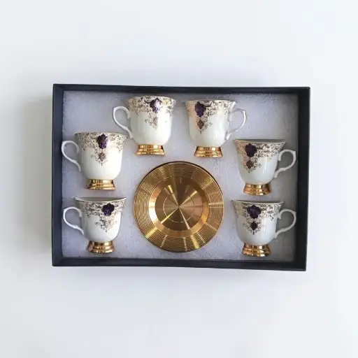 [6970016067059] 12 PCS CERAMIC CUP AND SAUCER SET IN:16067-5
